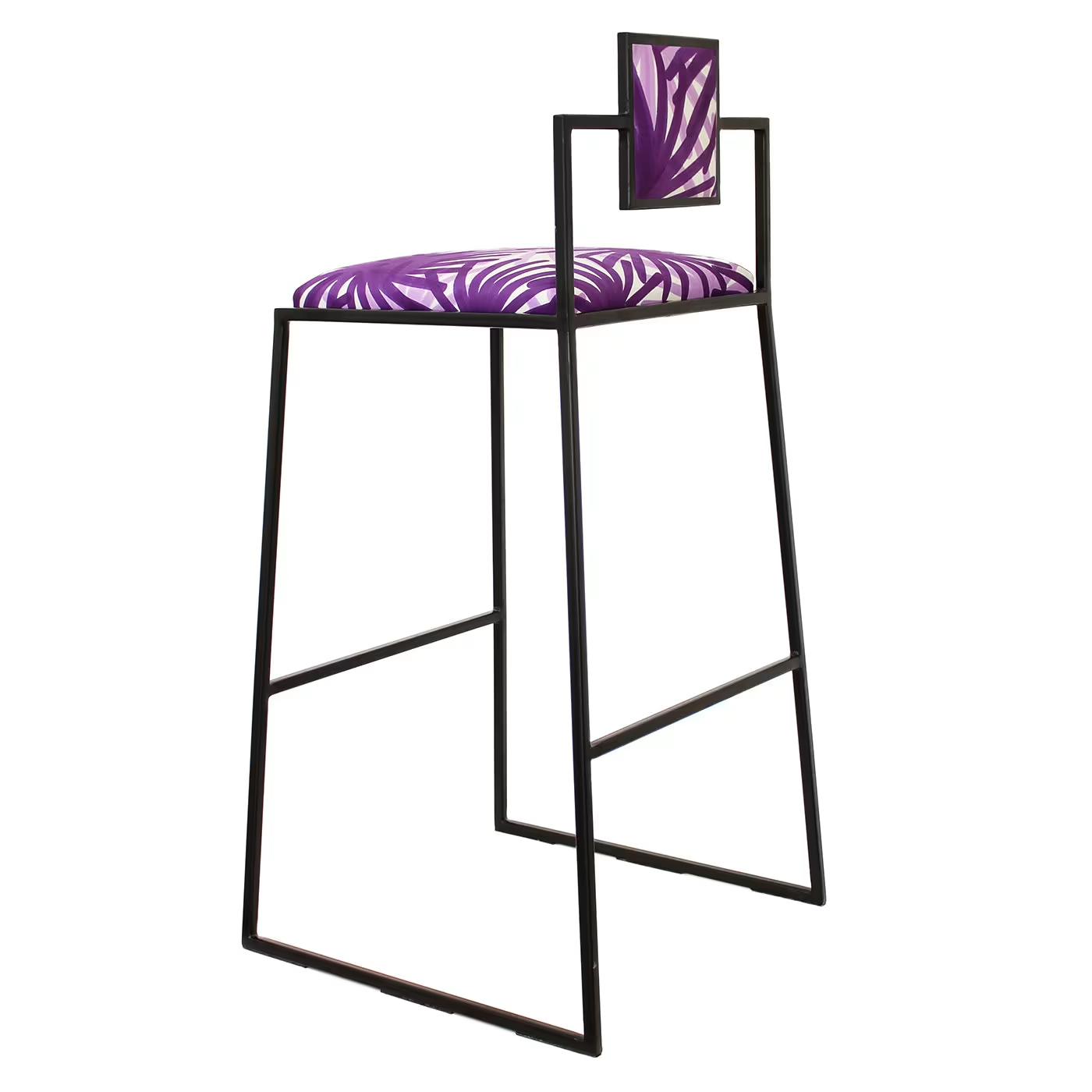 Capri fuochi viola iron bar stool