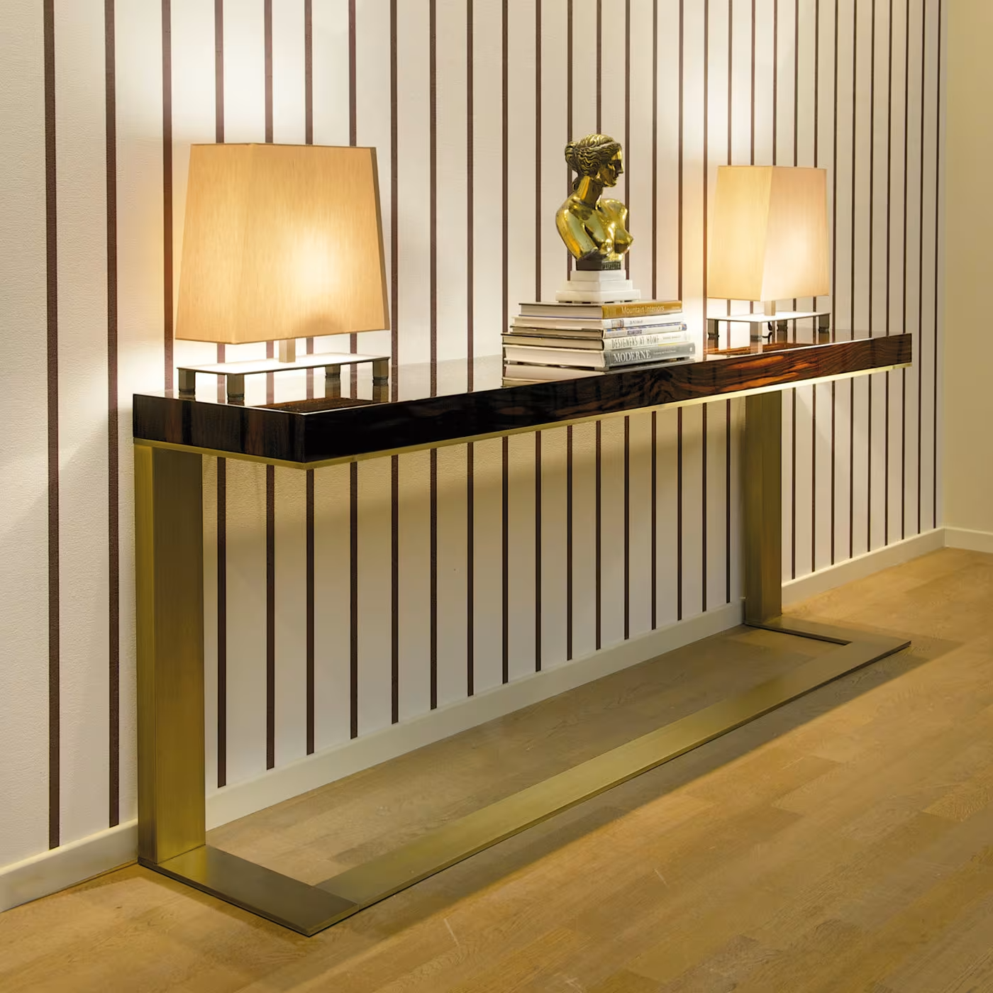 Kelly console with satin finish