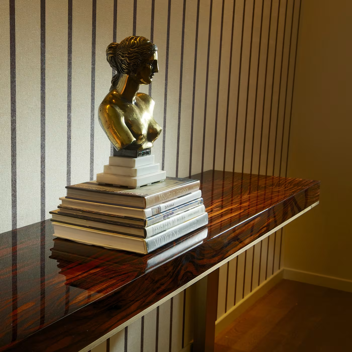 Kelly console with satin finish