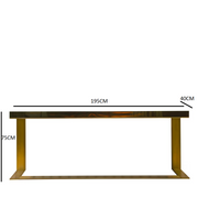 Kelly console with satin finish