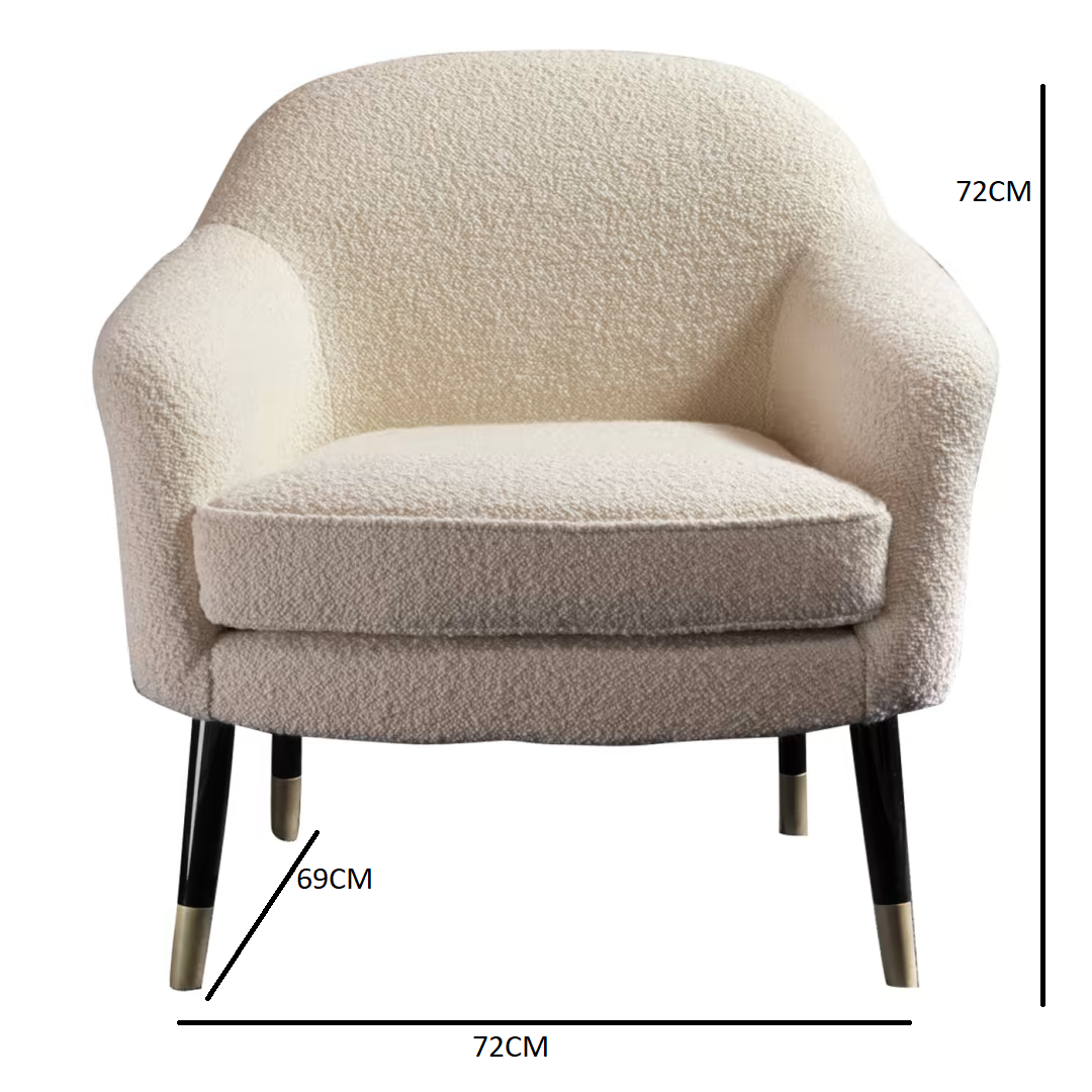 Bernadette white armchair