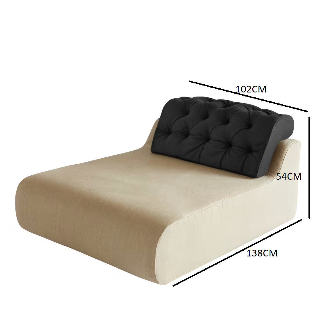 Bio baco ivory chaise longue