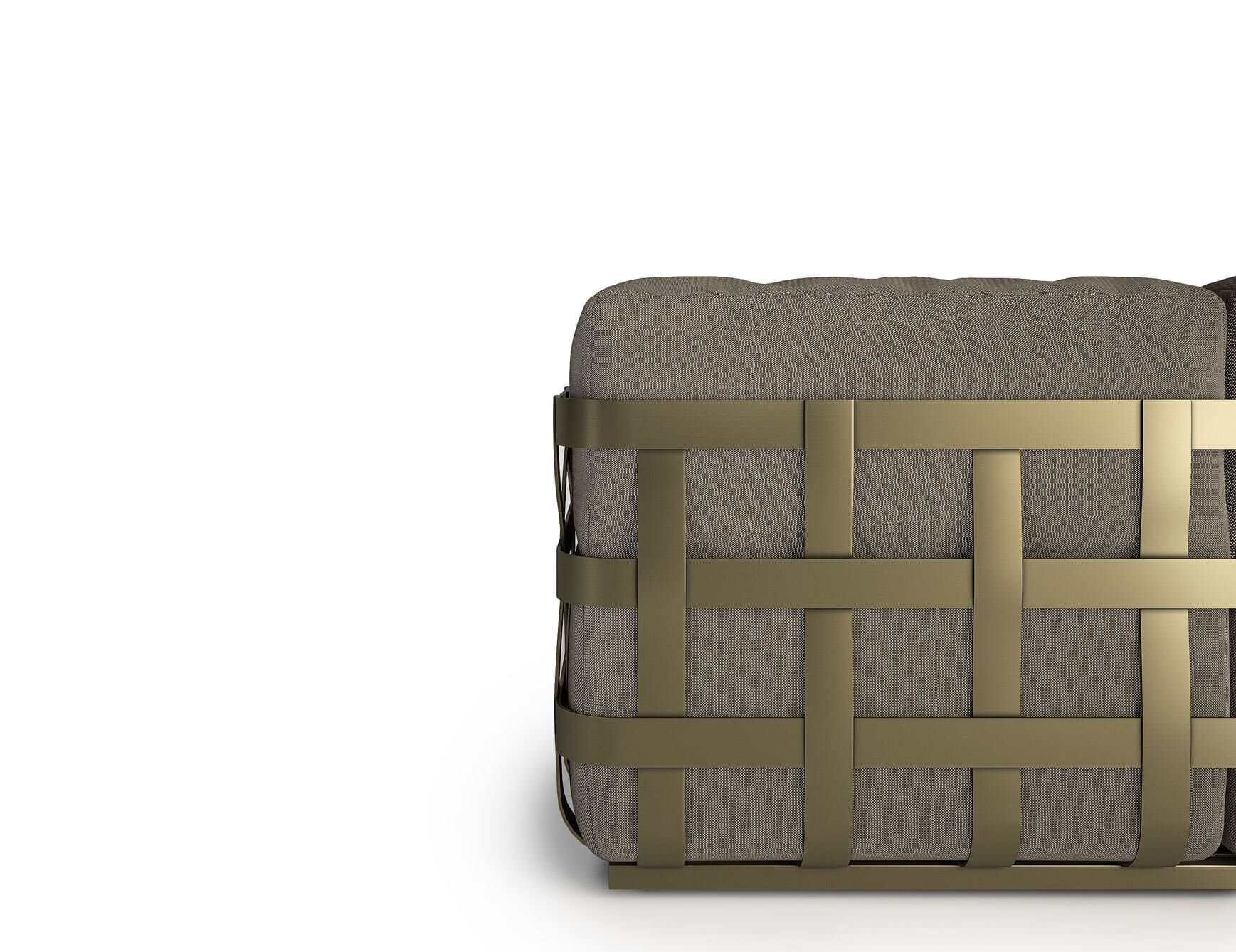 Outdoor sofas made of canvas and metal