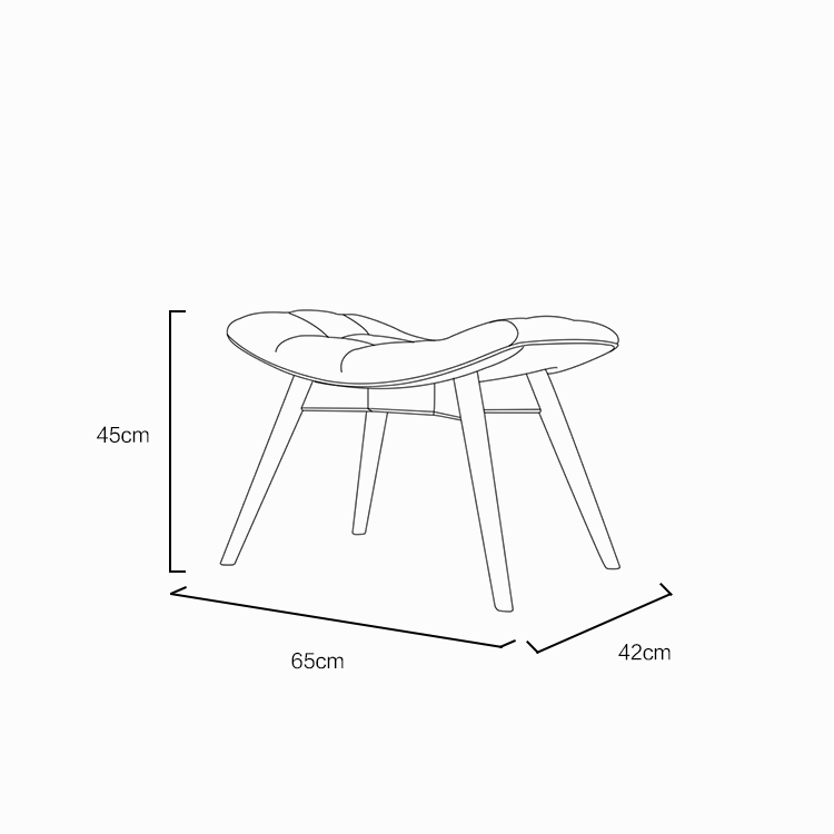 Contemporary wooden bench