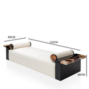 Egon white chaise longue