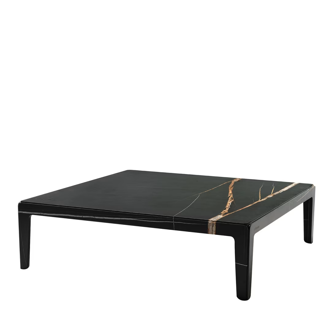 Rock sahara noir marble coffee table