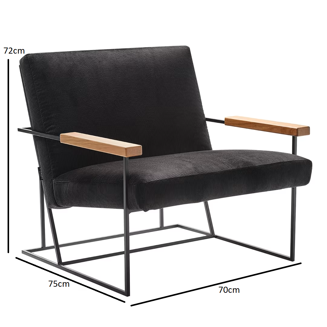 Gotham black armchair