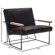 Gotham black armchair