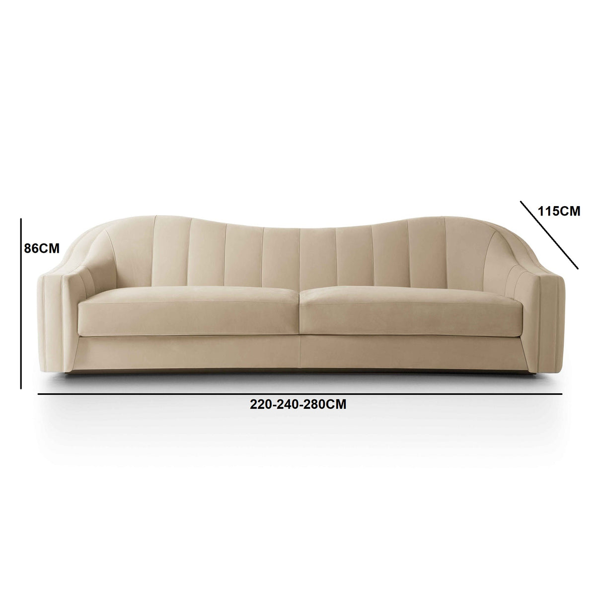Velvet Wave Sofa