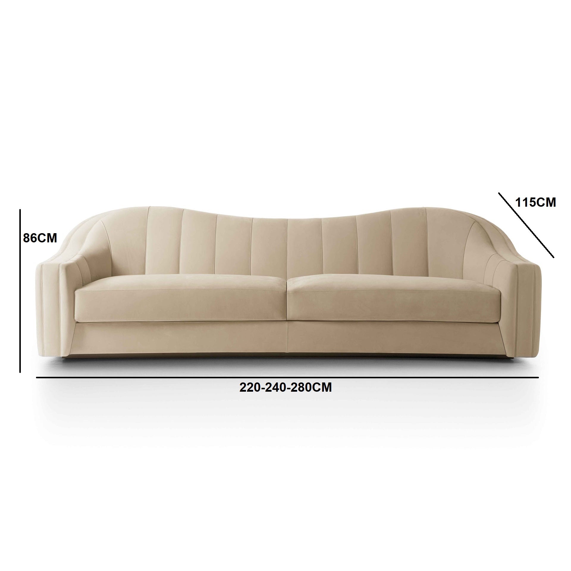 Velvet Wave Sofa