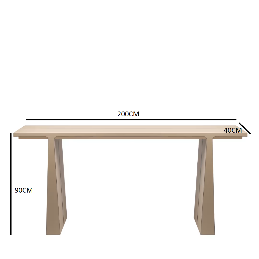 La linea beige leather console