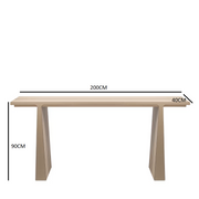 La linea beige leather console