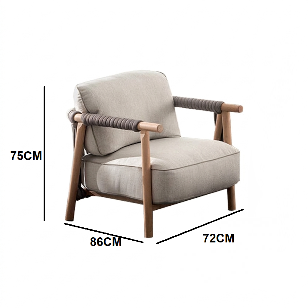 Diamond-Weave Outdoor Armchair