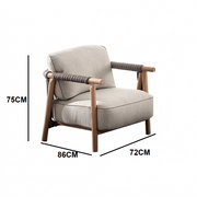 Diamond-Weave Outdoor Armchair