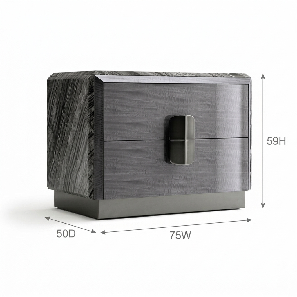 Figured Mowinghi Round Night Table