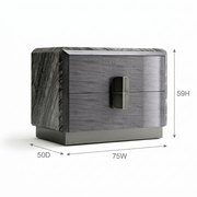 Figured Mowinghi Round Night Table