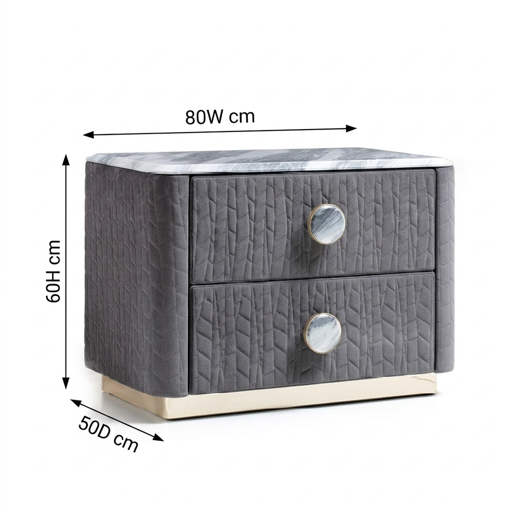 Charisma Art Deco Bedside Table