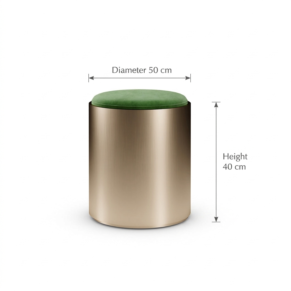 Cylinder Glamour Ottoman