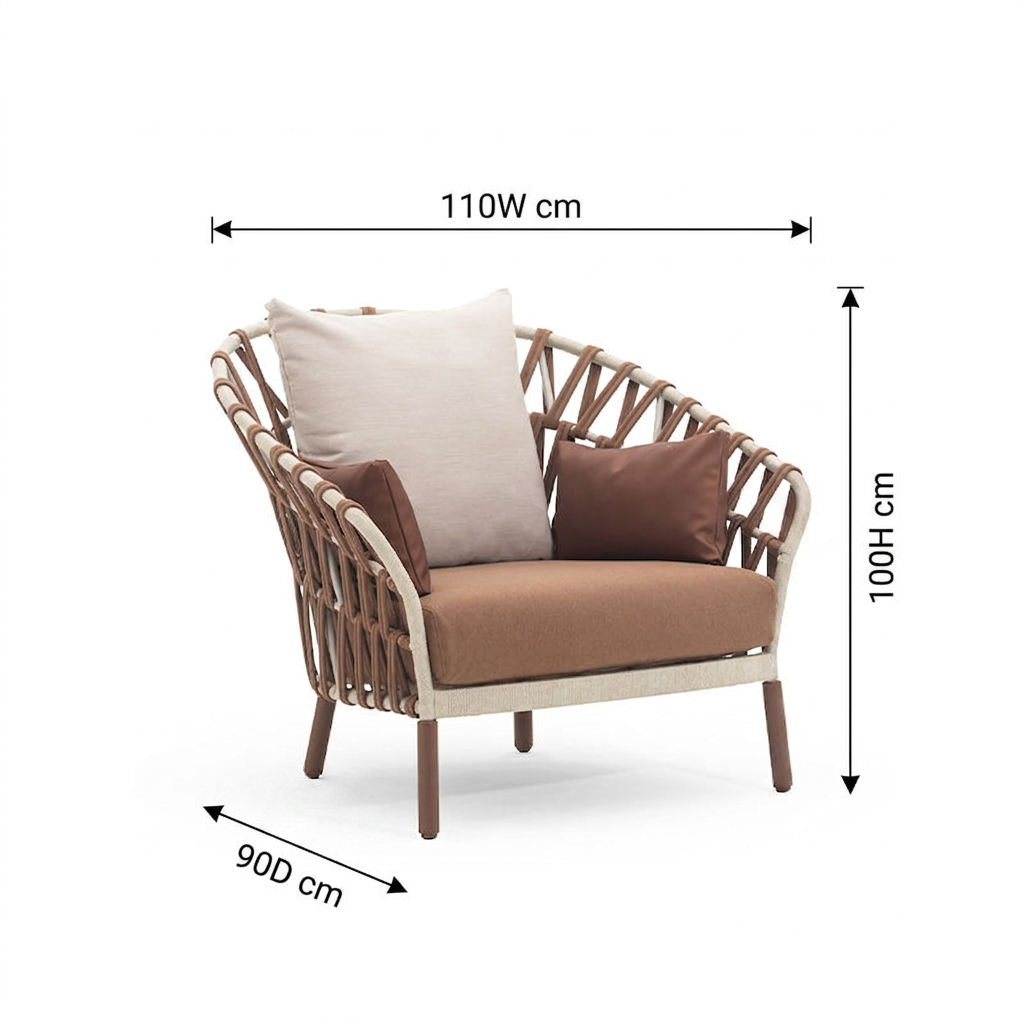 Enveloping Woven Outdoor Armchair
