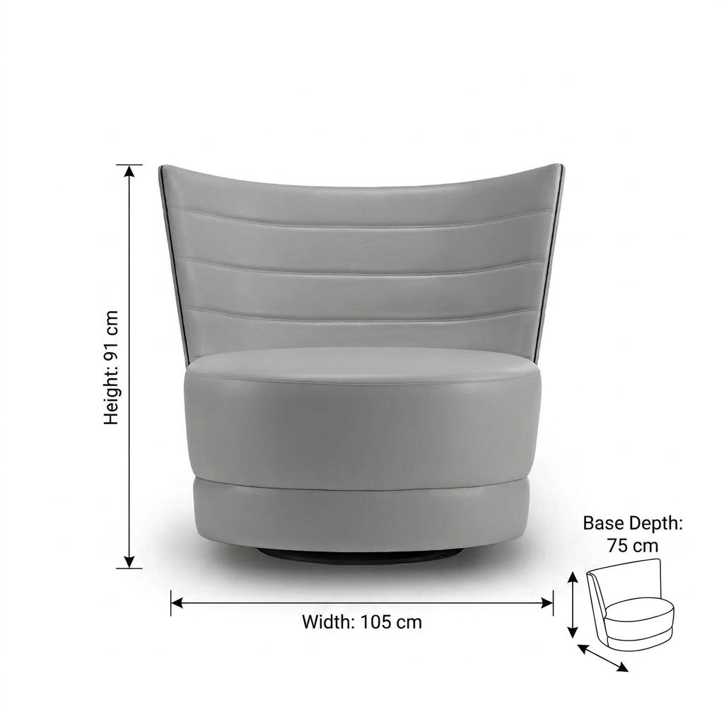 Onyx Oval Silhouette Lounge Chair