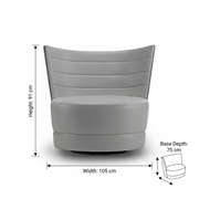 Onyx Oval Silhouette Lounge Chair