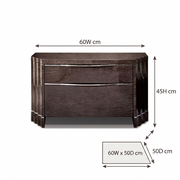 Tamo Burl Modern Classic Bedside Table