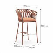 Floral Fold Lounge Bar Stool