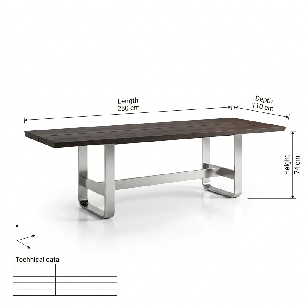 Lumina Mirror-Finish Dining Table