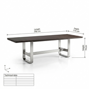 Lumina Mirror-Finish Dining Table