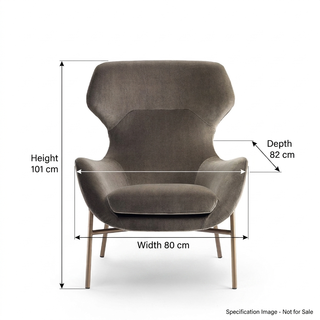 Brera Contemporary High-Back Armchair