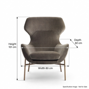 Brera Contemporary High-Back Armchair