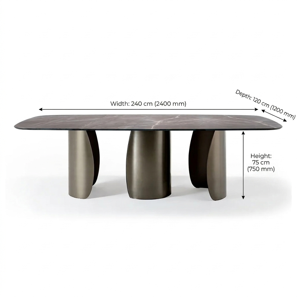 Glacia Sculptural Glass Table