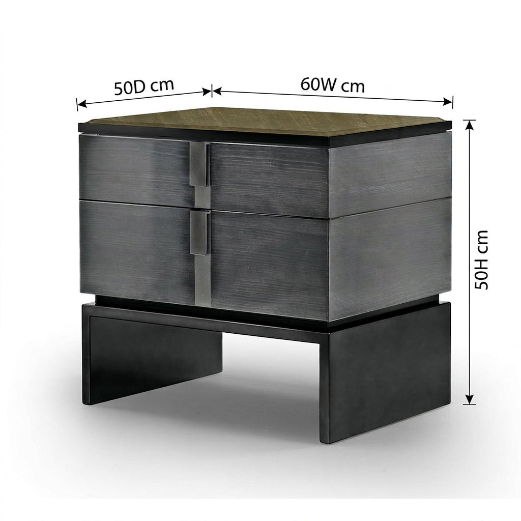 Onyx Elegance Bedside Table