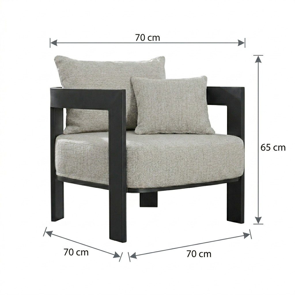 Versatile Aluminum Armchair