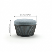 Aria Tailored Round Ottoman
