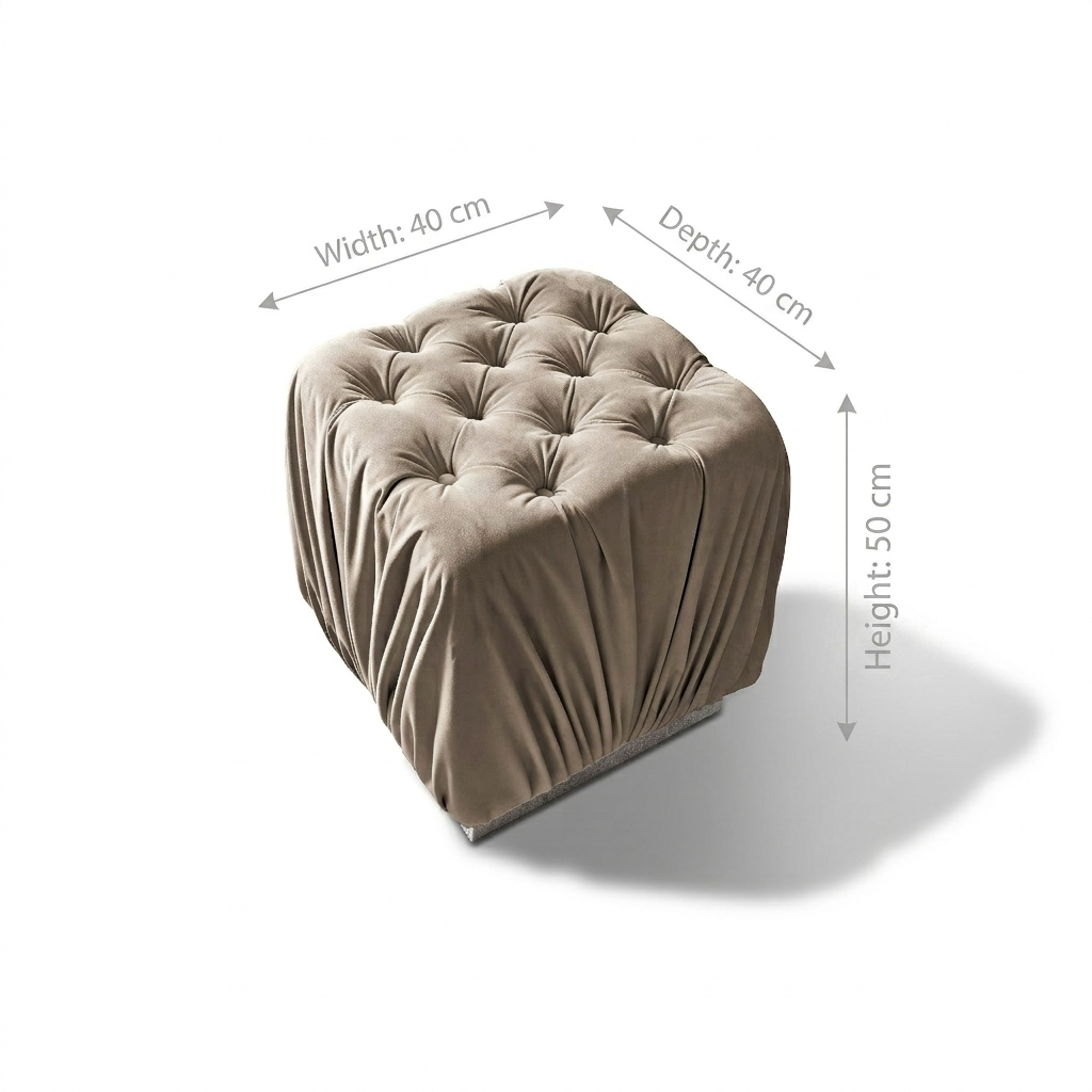 Sunrise Deep-Buttoned Luxury Ottoman