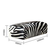 Zebra Luxe Floor Bench