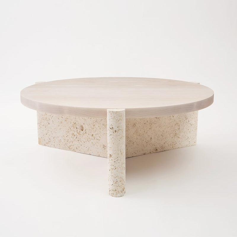 Natural marble coffee table