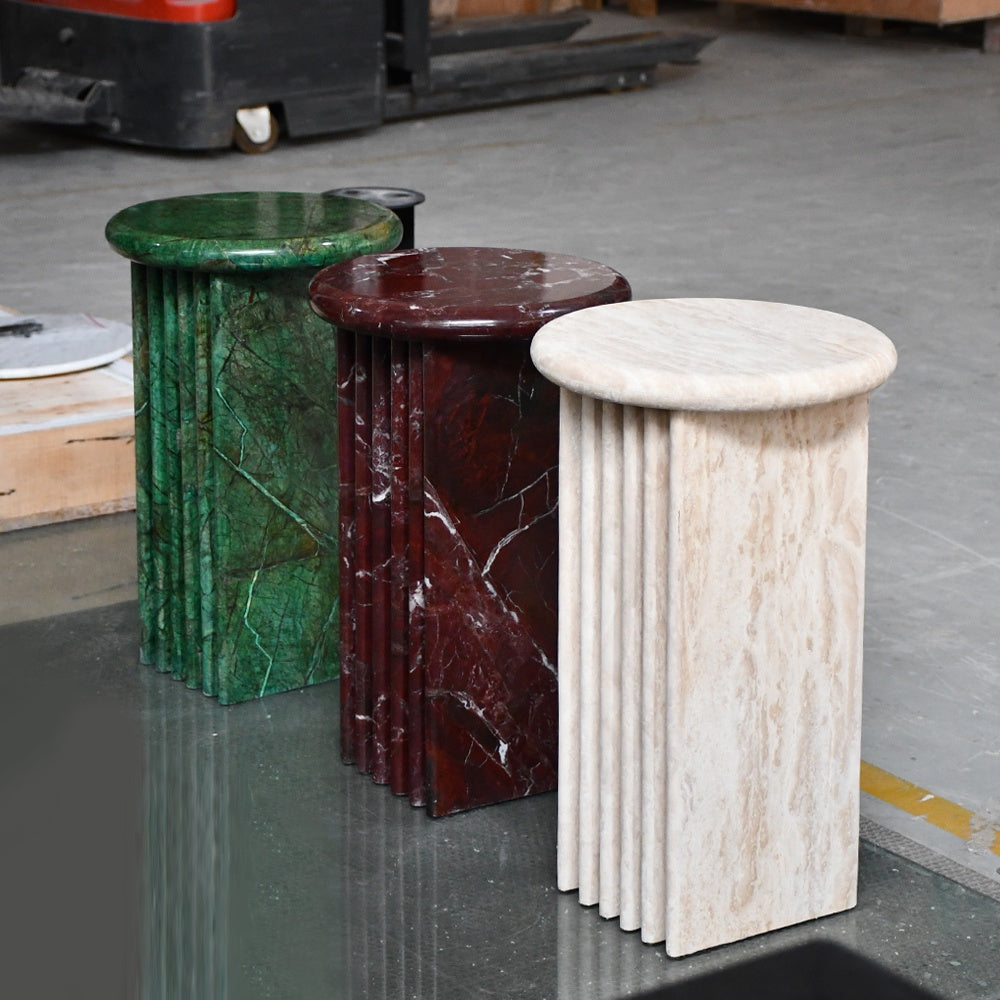 Modern natural marble side table