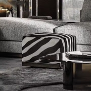 Zebra Luxe Pouf