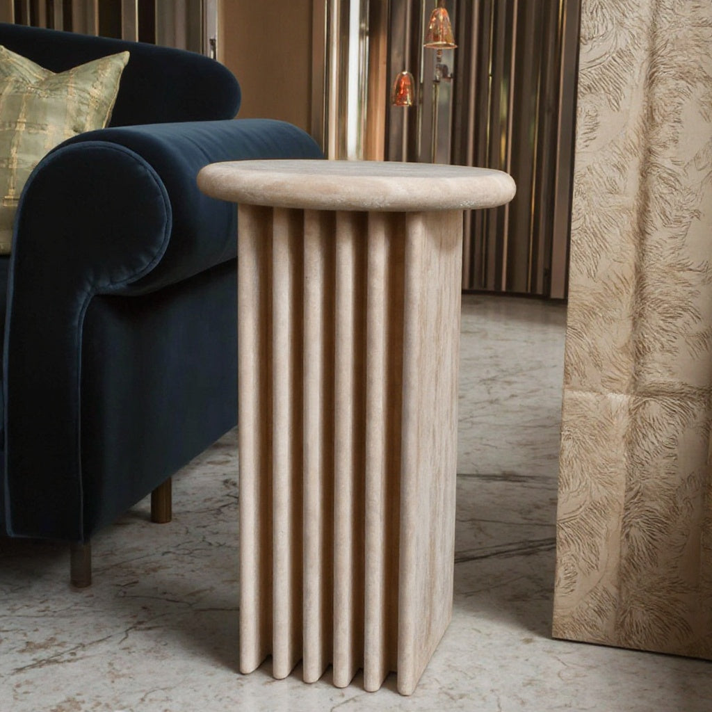 Modern natural marble side table