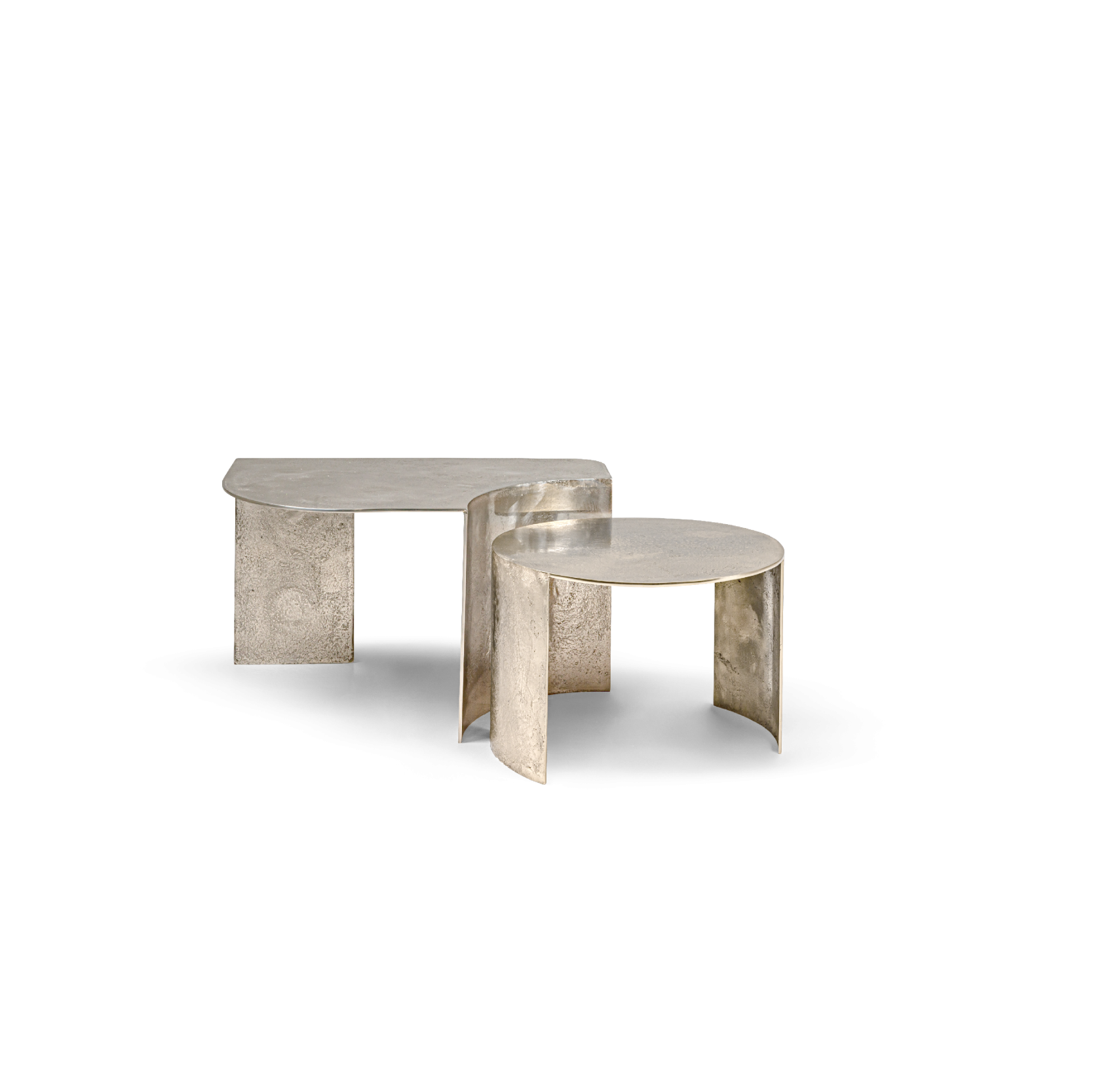 Elegant Metal Coffee Table Set