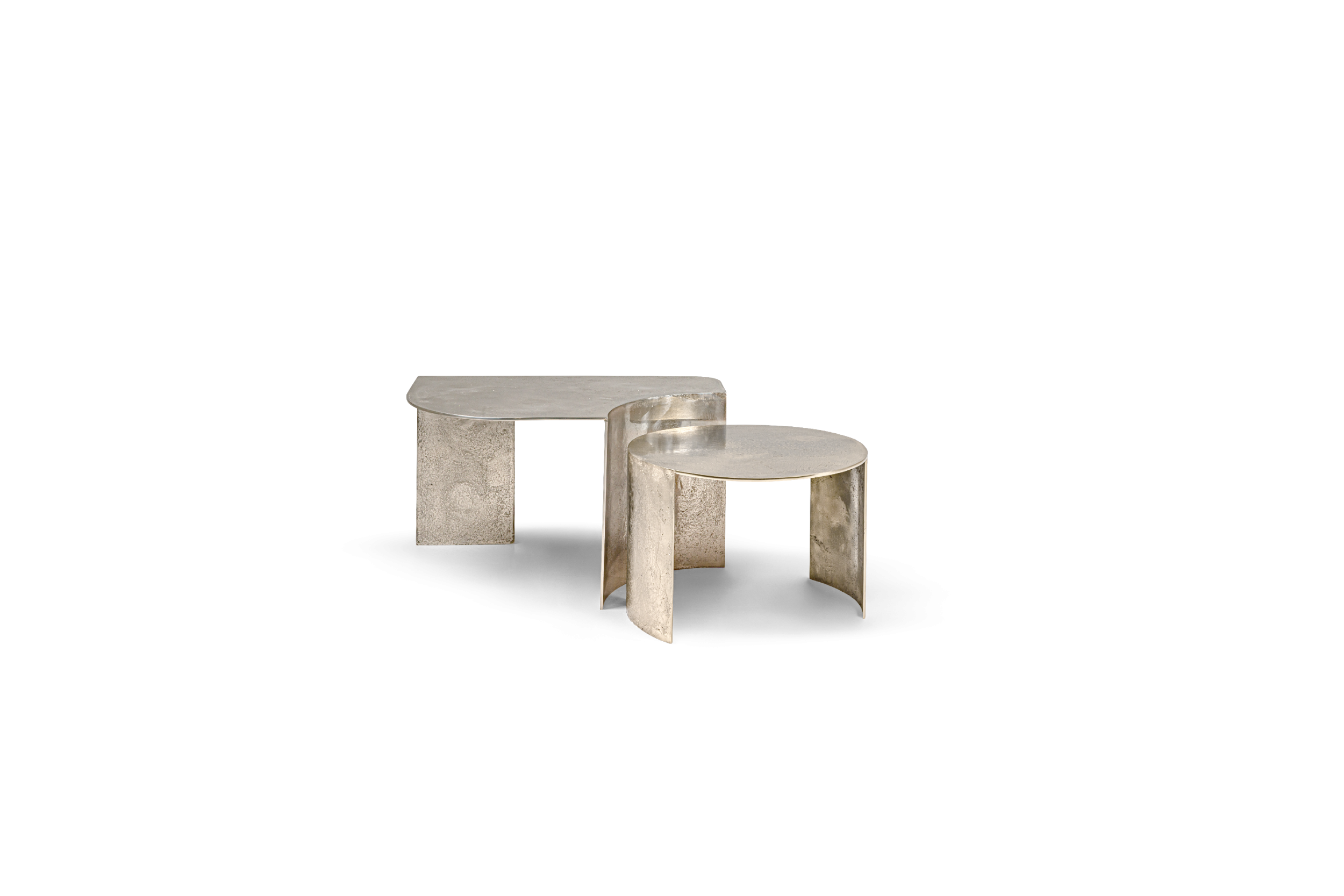 Elegant Metal Coffee Table Set