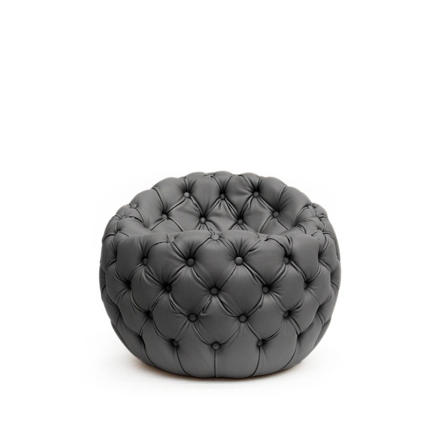 Leather Pouf with Stylish Design
