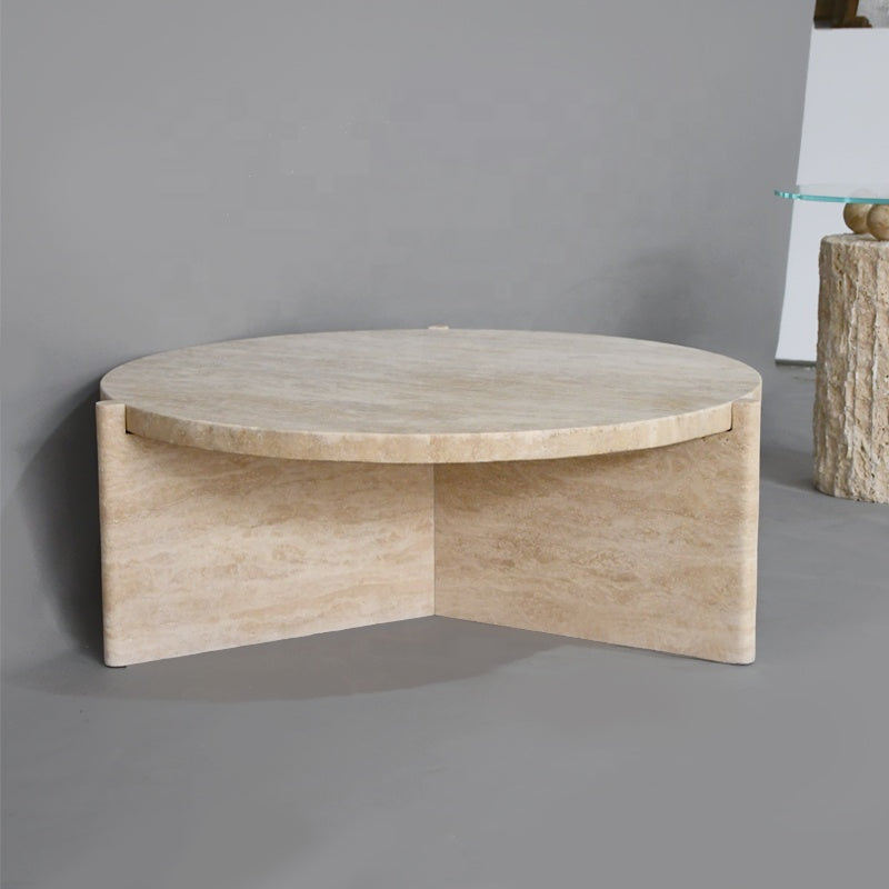 Natural marble coffee table