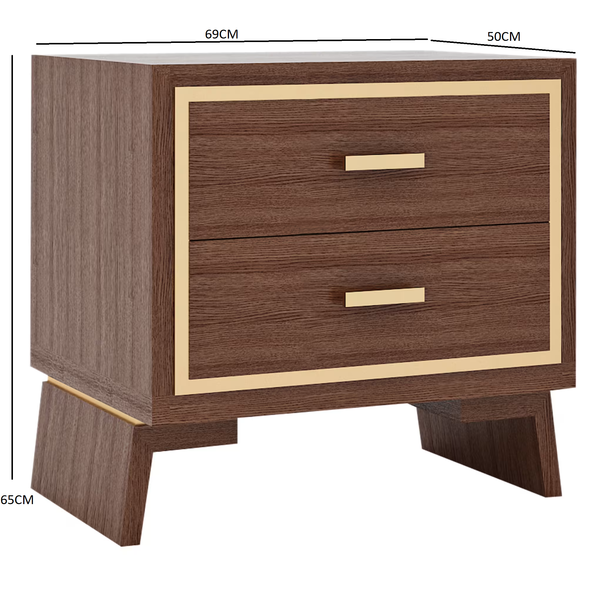 Hamptons wood nightstand