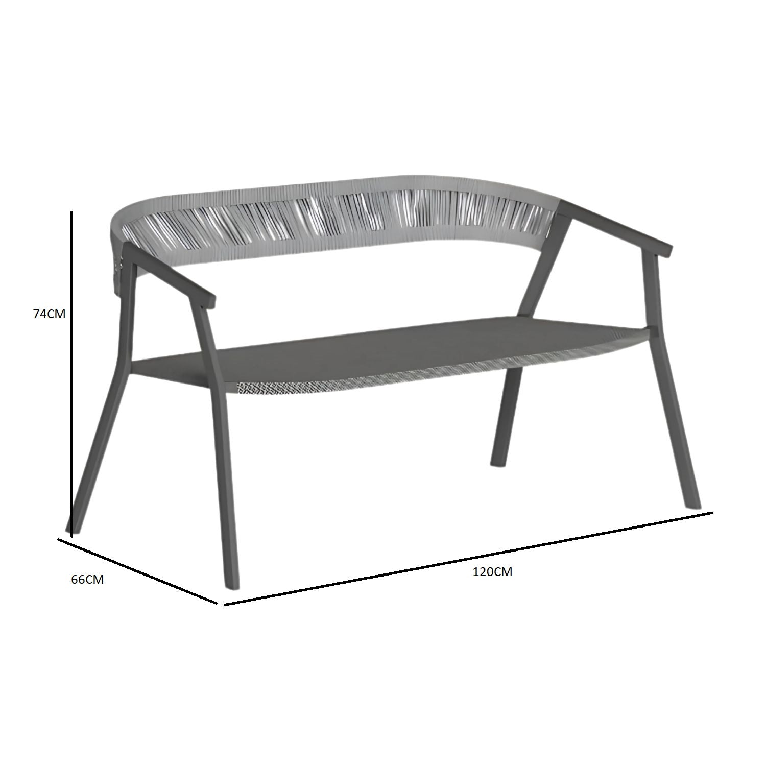 Main outdoor seat in metallic gray