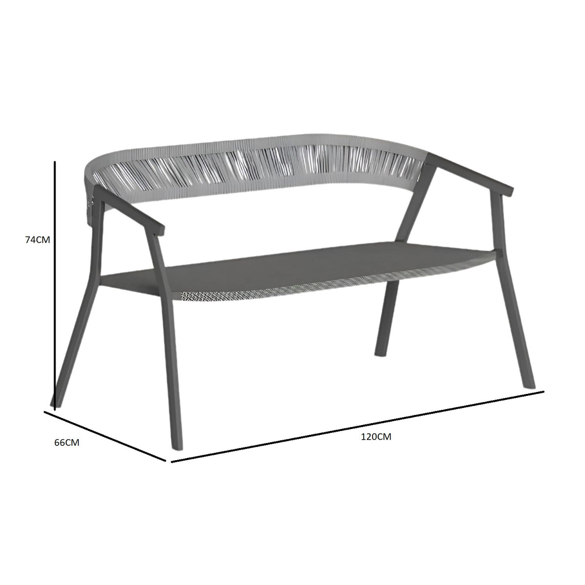 Main outdoor seat in metallic gray
