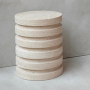 Travertine luxury side table