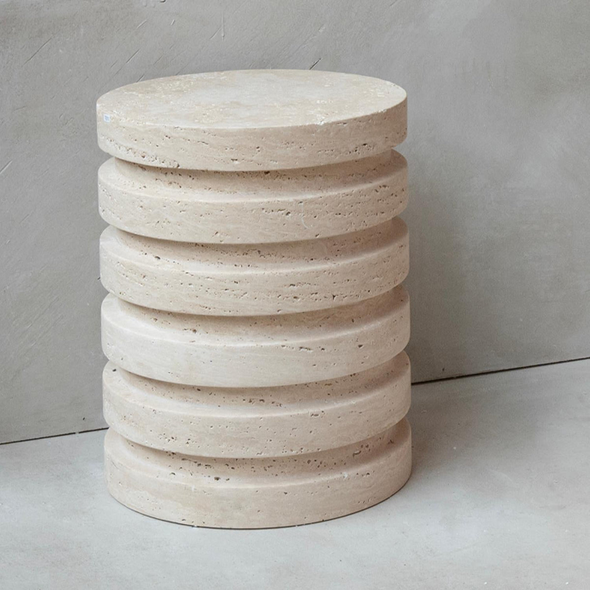 Travertine luxury side table
